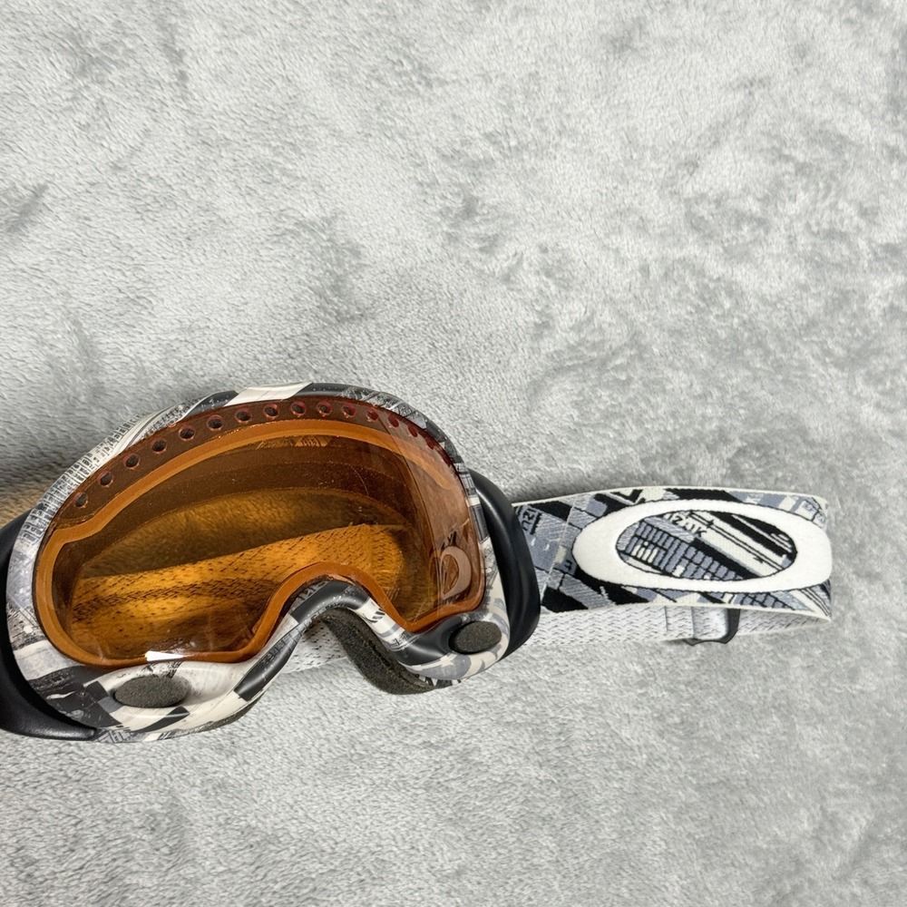 Oakley Unisex OS Snow Goggles Graphic Print Orange Lens Ski Snowboard Eyewear